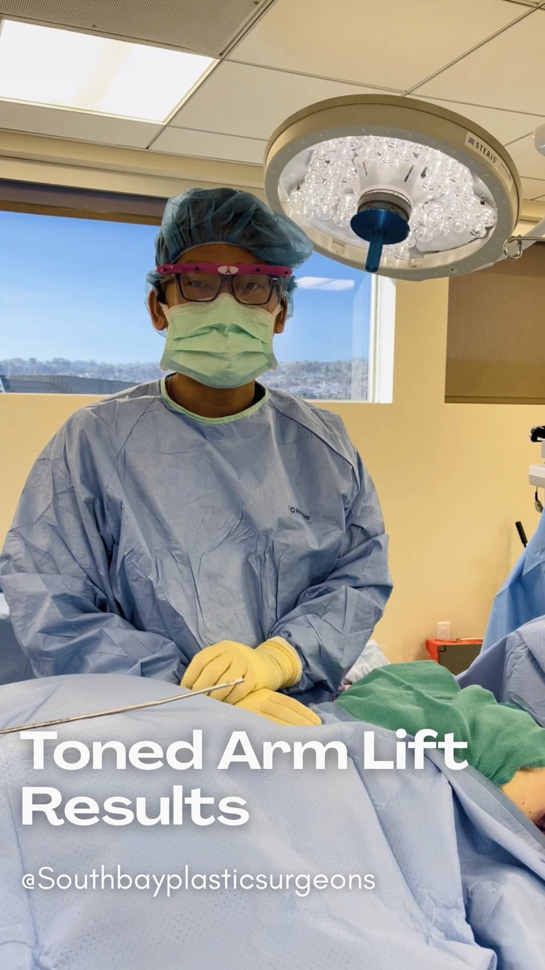 Dr. Jewell preparing an explaination on arm surgery