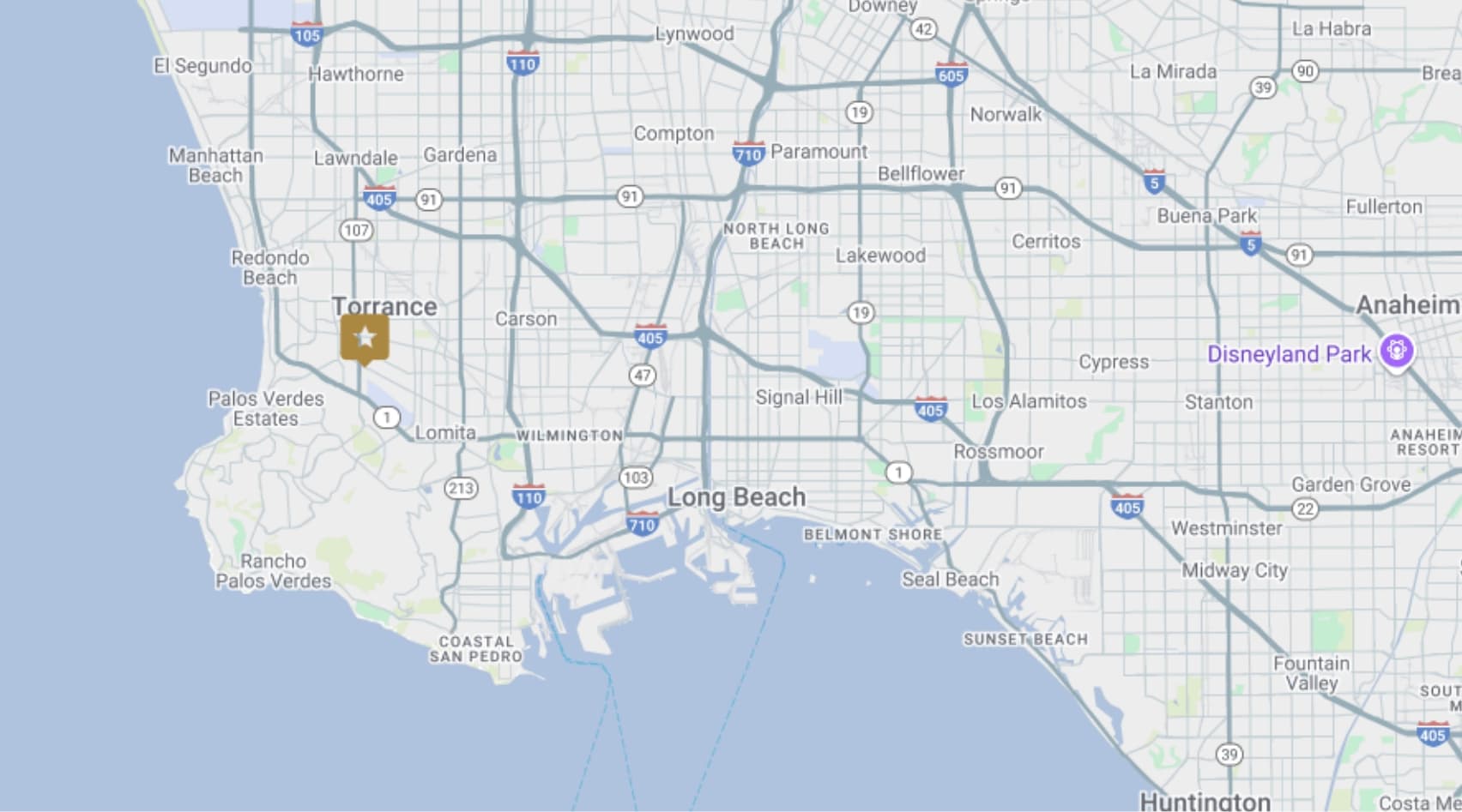 Map of the location for South Bay Plastic Surgeons