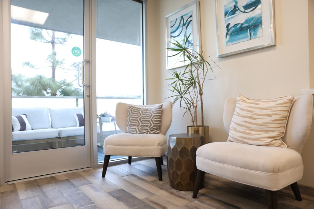 Reception seating area