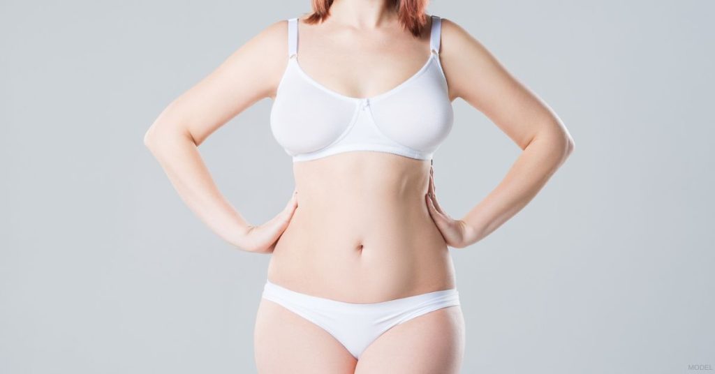 Woman in white bikini. (Model)