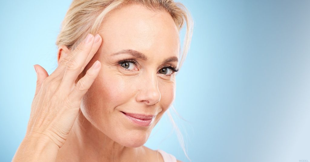 Woman considering a facelift. (Model)