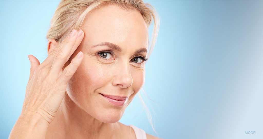 Woman considering a facelift. (Model)