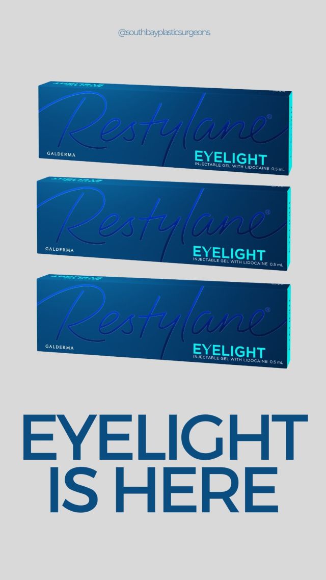 EXIT SHADOWS ENTER LIGHT!⁠
⁠
Say goodbye to tired eyes and brighten up your looks with Restylane EYELIGHT!⁠
⁠
Restylane EYELIGHT is a hyaluronic acid filler that will:⁠
⁠
👁️ replenish lost volume, lift, and smoothe the tear trough area⁠
👁️ visibly reduce signs of fatigue by reducing shadows and the hollow under the eyes⁠
👁️ produce natural-looking, long-lasting results⁠
👁️ require no downtime⁠
⁠
Discover the secret to captivating, youthful eyes! Call us at 310-784-0670 to schedule today!⁠
⁠
#restylandeyelight #sbps #southbayplasticsurgeons⁠